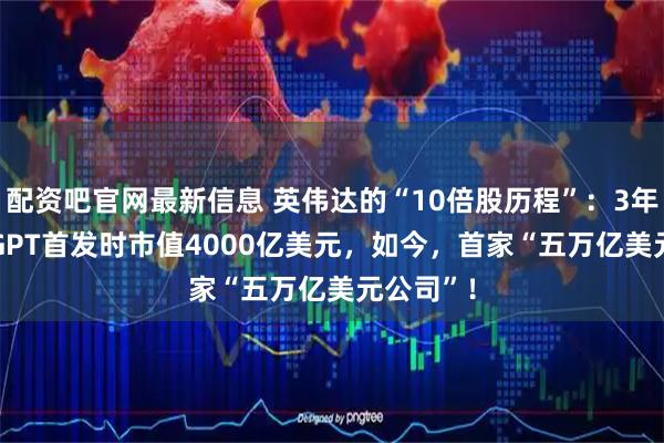配资吧官网最新信息 英伟达的“10倍股历程”：3年前ChatGPT首发时市值4000亿美元，如今，首家“五万亿美元公司”！